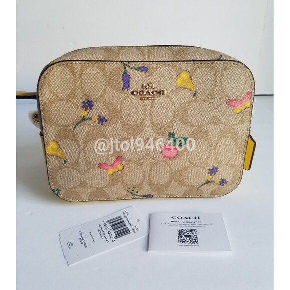 Coach Mini Camera Bag In Signature Canvas With Dreamy Veggie Print - Picture 1 of 14